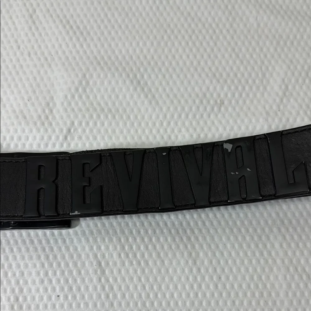 Rock Revival Black Full Grain Leather Belt Size 34
